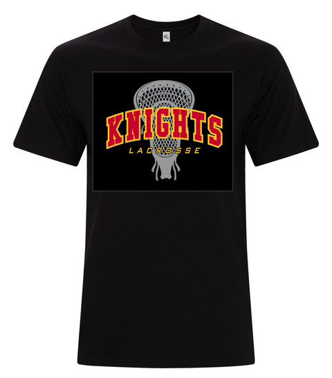 Black Knights Blended T shirt (60/40 Polyester) 8 logos to choose from