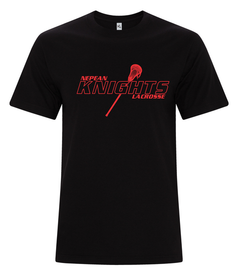Black Knights Blended T shirt (60/40 Polyester) 8 logos to choose from