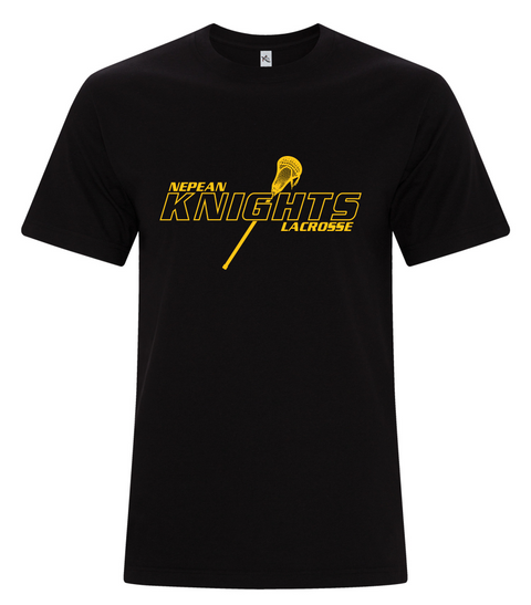 Black Knights Blended T shirt (60/40 Polyester) 8 logos to choose from