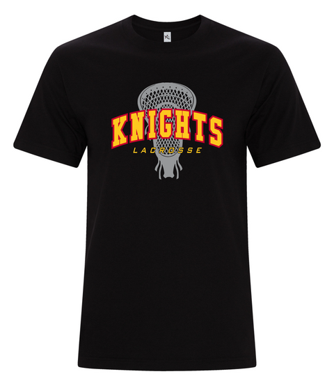 Black Knights Blended T shirt (60/40 Polyester) 8 logos to choose from