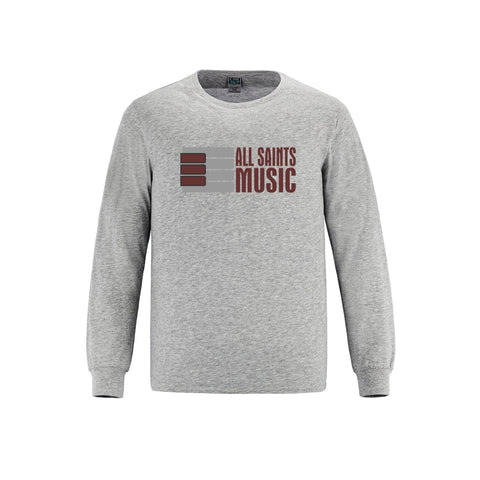 ASHM Men's Long Sleeve Crewneck Cotton Tee