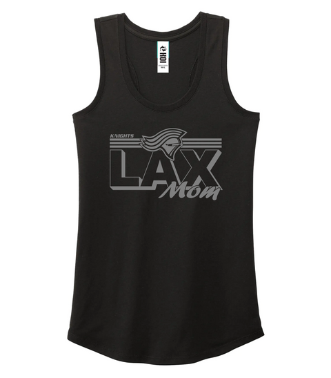 Knights "Lacrosse Mom" BLACK Cotton Racerback Ladies tank