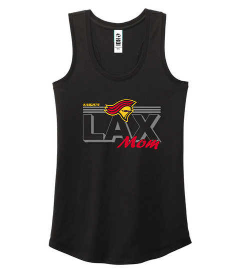 Knights "Lacrosse Mom" BLACK Cotton Racerback Ladies tank