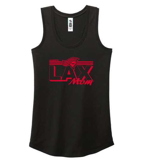 Knights "Lacrosse Mom" BLACK Cotton Racerback Ladies tank