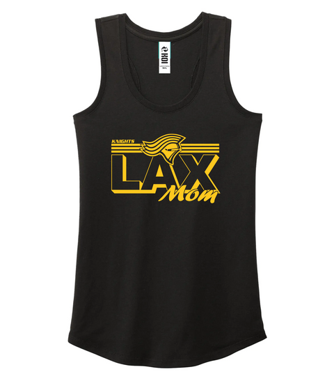Knights "Lacrosse Mom" BLACK Cotton Racerback Ladies tank