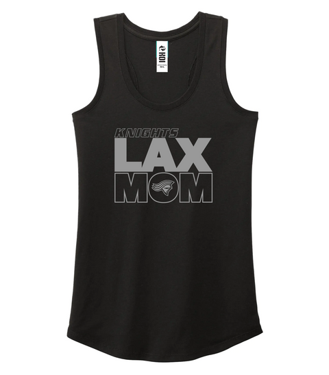 Knights "Lacrosse Mom" BLACK Cotton Racerback Ladies tank