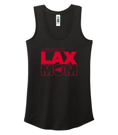 Knights "Lacrosse Mom" BLACK Cotton Racerback Ladies tank