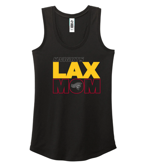 Knights "Lacrosse Mom" BLACK Cotton Racerback Ladies tank