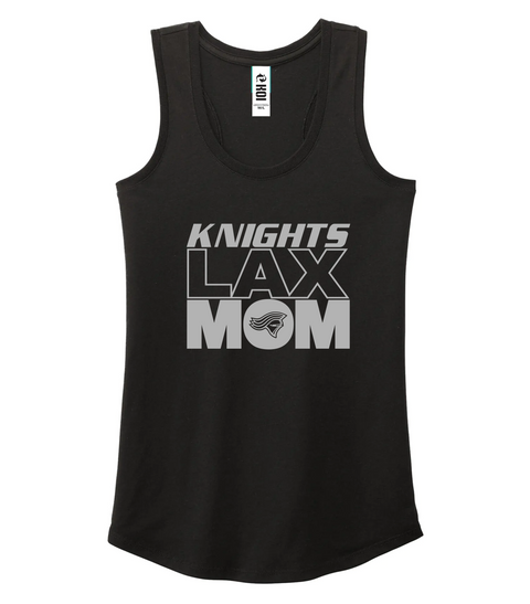 Knights "Lacrosse Mom" BLACK Cotton Racerback Ladies tank