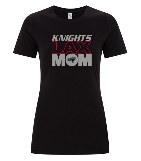Knights "Lacrosse Mom"  BLACK Cotton Tshirt