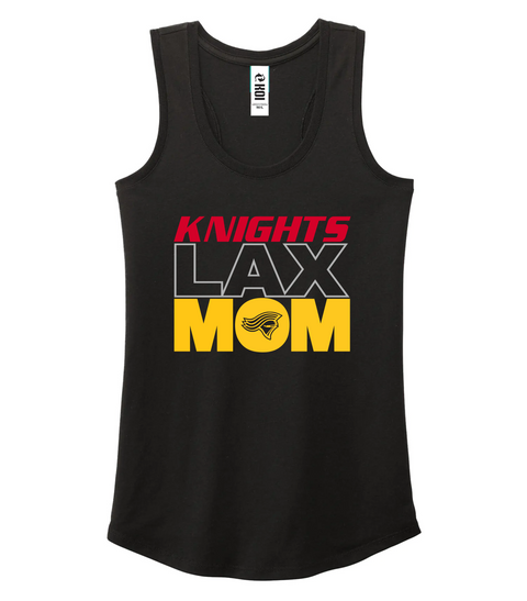 Knights "Lacrosse Mom" BLACK Cotton Racerback Ladies tank