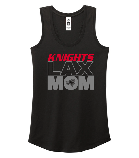 Knights "Lacrosse Mom" BLACK Cotton Racerback Ladies tank