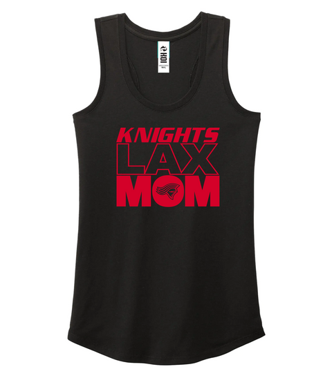 Knights "Lacrosse Mom" BLACK Cotton Racerback Ladies tank