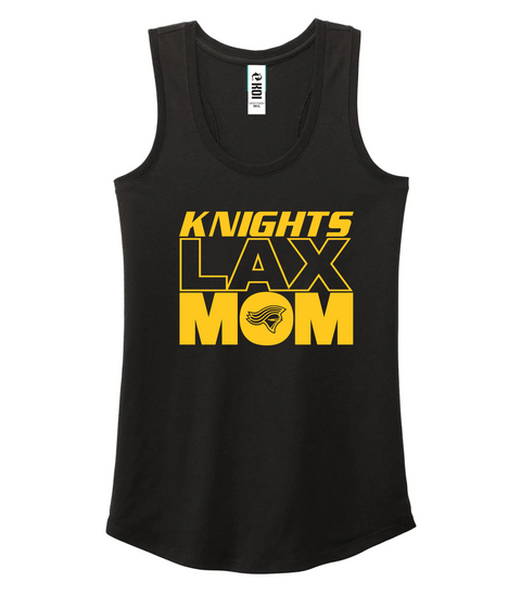 Knights "Lacrosse Mom" BLACK Cotton Racerback Ladies tank