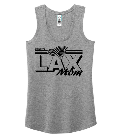 Knights "Lacrosse mom" GREY Cotton Racerback ladies tank