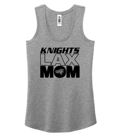 Knights "Lacrosse mom" GREY Cotton Racerback ladies tank