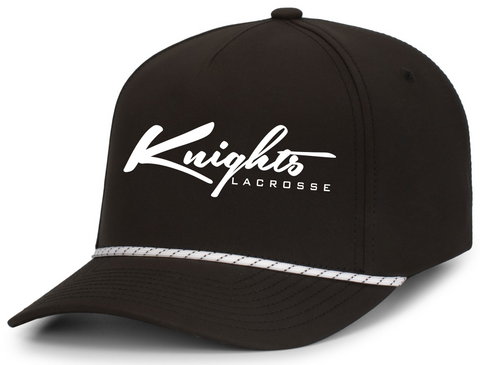 Knights Rope 5 panel Hat Black