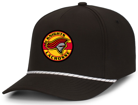 Knights Rope 5 panel Hat Black