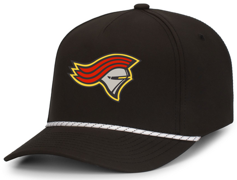 Knights Rope 5 panel Hat Black