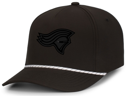 Knights Rope 5 panel Hat Black