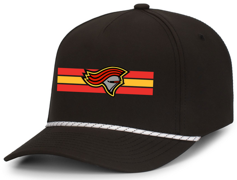 Knights Rope 5 panel Hat Black