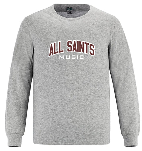 ASHM Men's Long Sleeve Crewneck Cotton Tee