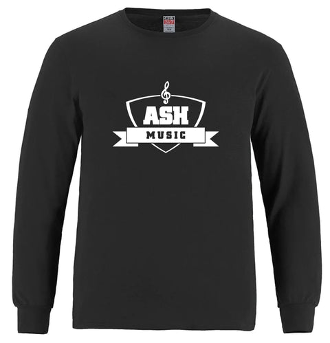ASHM Men's Long Sleeve Crewneck Cotton Tee