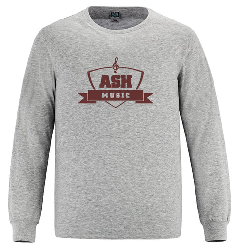 ASHM Men's Long Sleeve Crewneck Cotton Tee