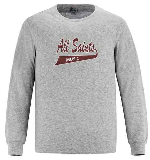 ASHM Men's Long Sleeve Crewneck Cotton Tee