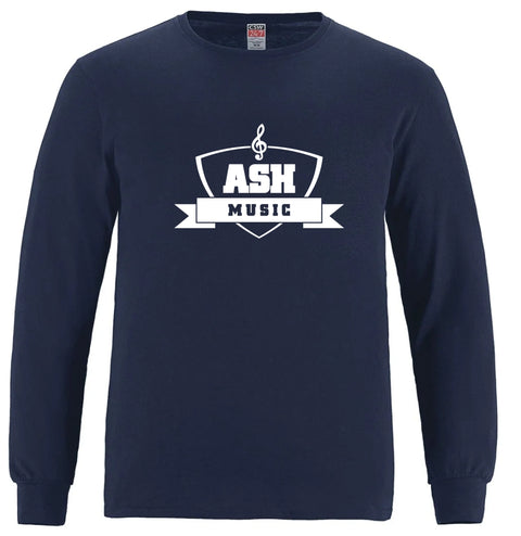 ASHM Men's Long Sleeve Crewneck Cotton Tee