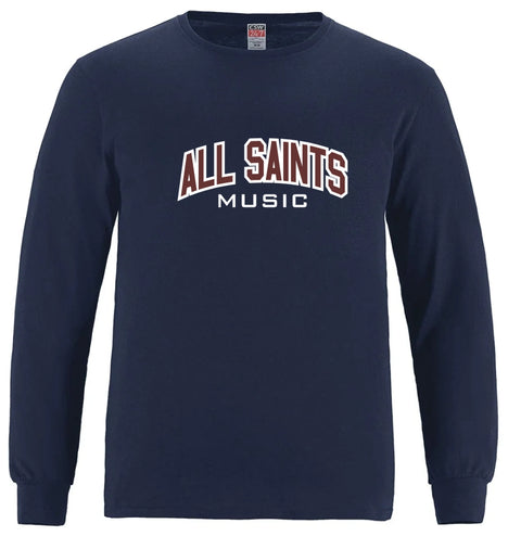 ASHM Men's Long Sleeve Crewneck Cotton Tee