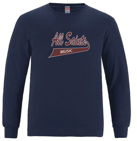 ASHM Men's Long Sleeve Crewneck Cotton Tee