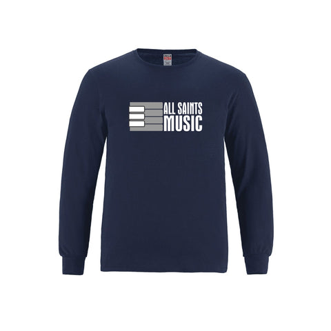 ASHM Men's Long Sleeve Crewneck Cotton Tee