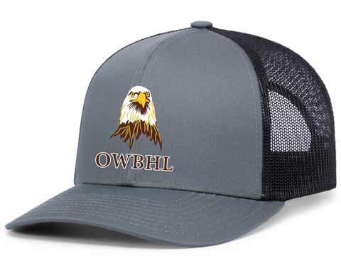 OWBHL Grey on Black Cap with EMBROIDERED Logo