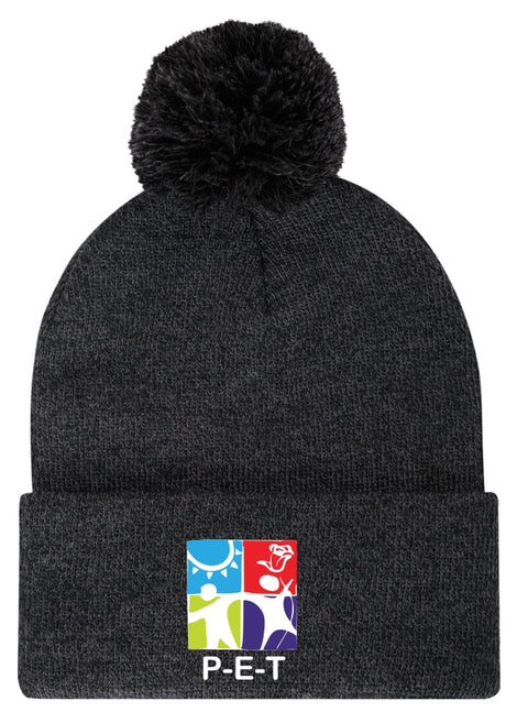 PET PomPom Cuff Toque/Tuque revers a pompom