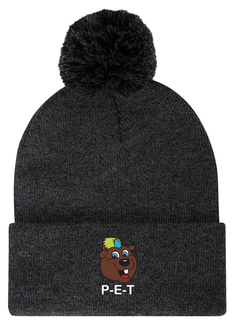 PET PomPom Cuff Toque/Tuque revers a pompom
