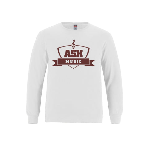ASHM Men's Long Sleeve Crewneck Cotton Tee