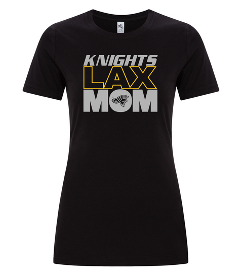 Knights "Lacrosse Mom"  BLACK Cotton Tshirt