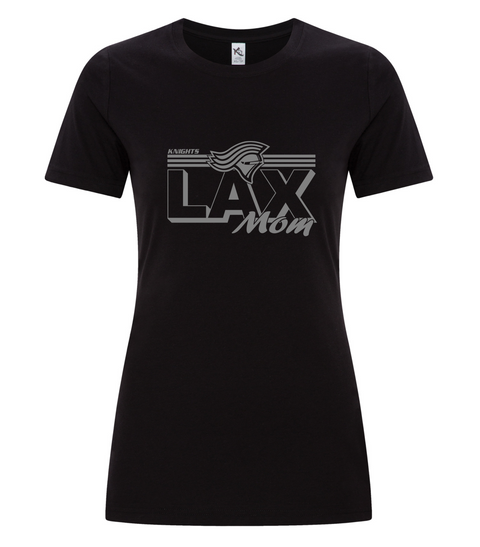 Knights "Lacrosse Mom"  BLACK Cotton Tshirt