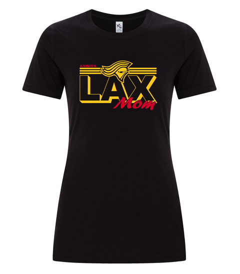 Knights "Lacrosse Mom"  BLACK Cotton Tshirt