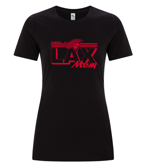 Knights "Lacrosse Mom"  BLACK Cotton Tshirt