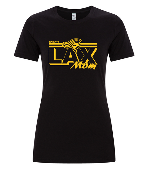 Knights "Lacrosse Mom"  BLACK Cotton Tshirt