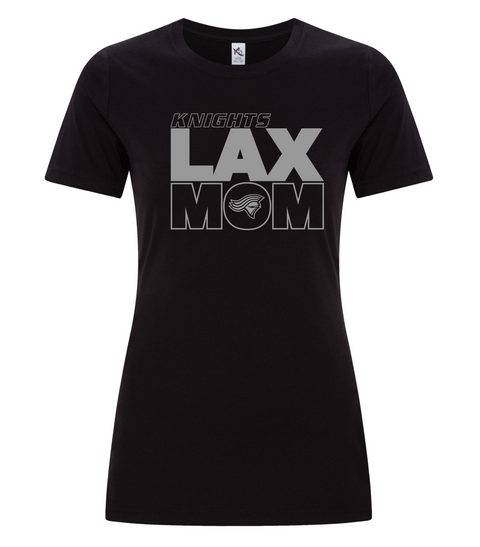 Knights "Lacrosse Mom"  BLACK Cotton Tshirt