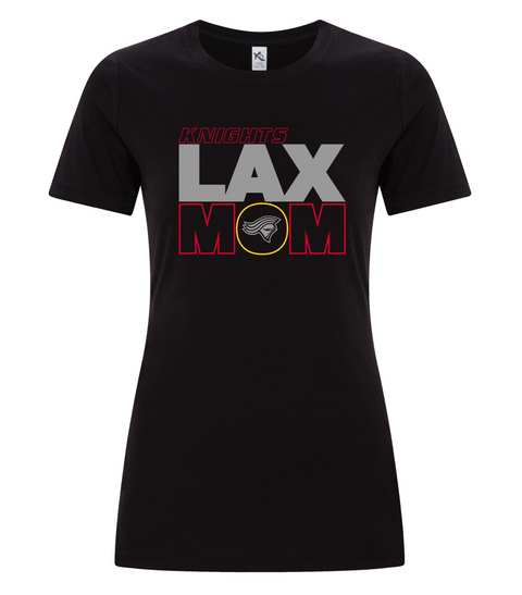 Knights "Lacrosse Mom"  BLACK Cotton Tshirt