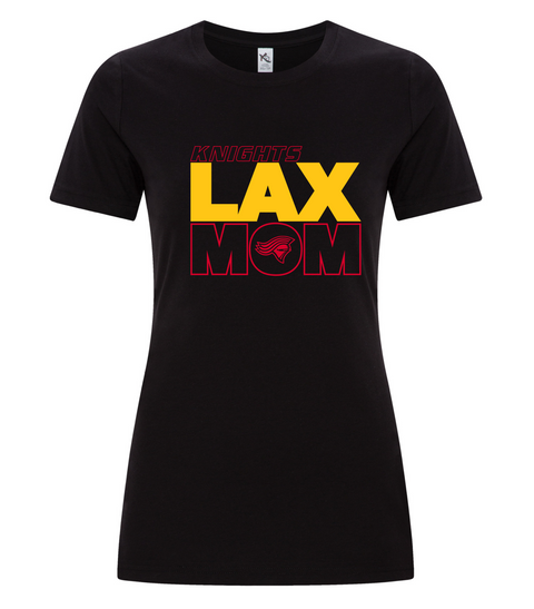 Knights "Lacrosse Mom"  BLACK Cotton Tshirt