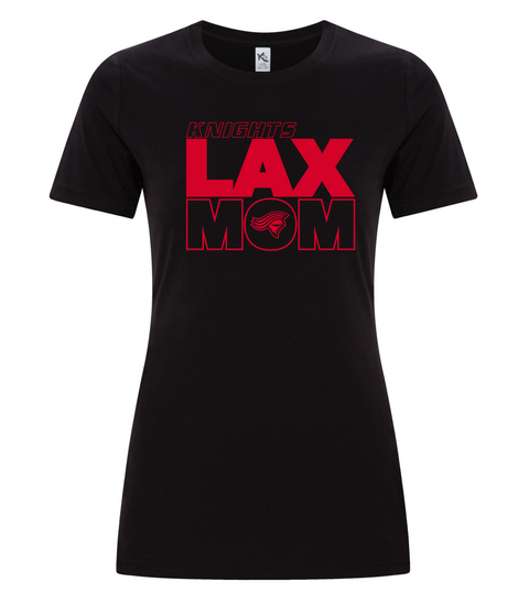 Knights "Lacrosse Mom"  BLACK Cotton Tshirt