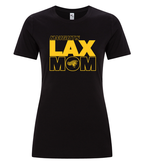 Knights "Lacrosse Mom"  BLACK Cotton Tshirt
