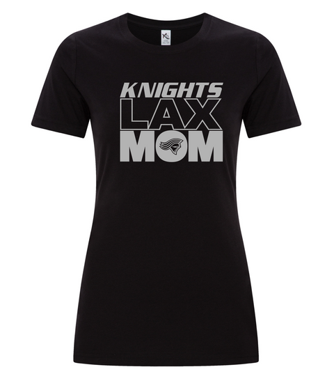 Knights "Lacrosse Mom"  BLACK Cotton Tshirt