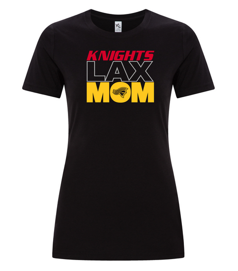Knights "Lacrosse Mom"  BLACK Cotton Tshirt