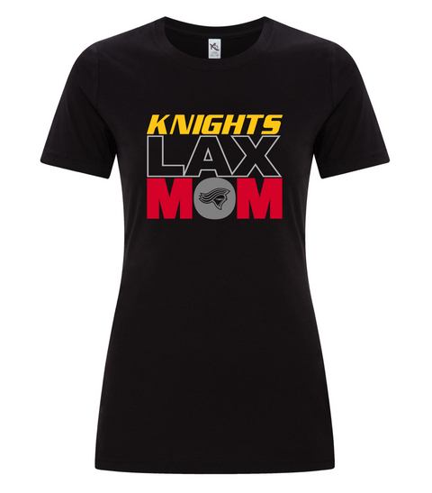 Knights "Lacrosse Mom"  BLACK Cotton Tshirt